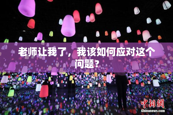 老师让我了，我该如何应对这个问题？