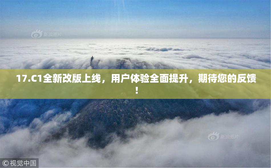 17.C1全新改版上线，用户体验全面提升，期待您的反馈！