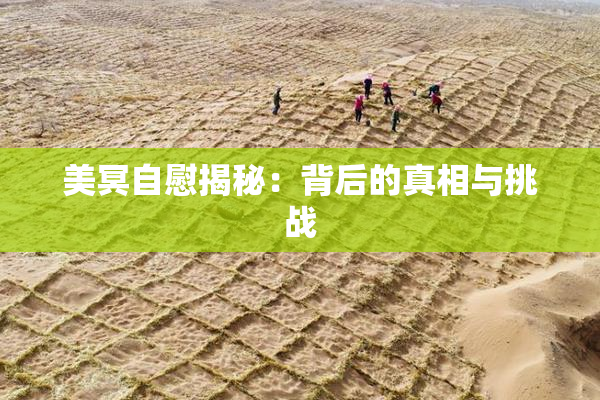 美冥自慰揭秘：背后的真相与挑战