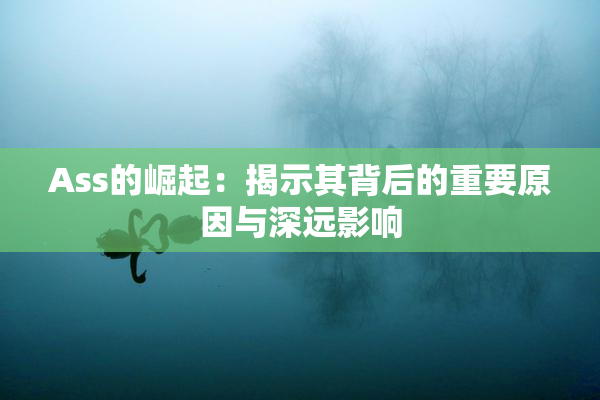 Ass的崛起：揭示其背后的重要原因与深远影响