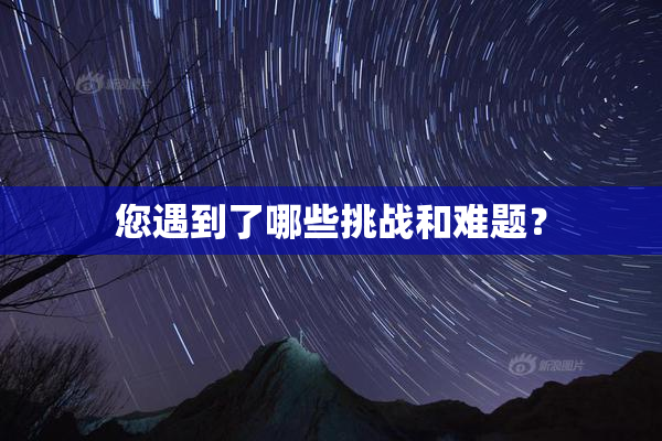 您遇到了哪些挑战和难题？
