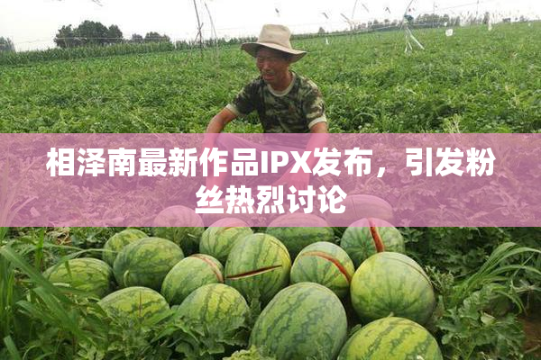相泽南最新作品IPX发布，引发粉丝热烈讨论