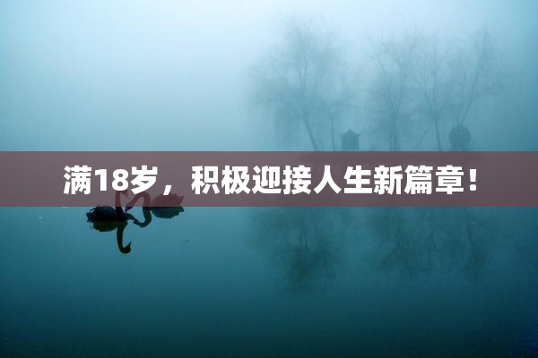 满18岁，积极迎接人生新篇章！