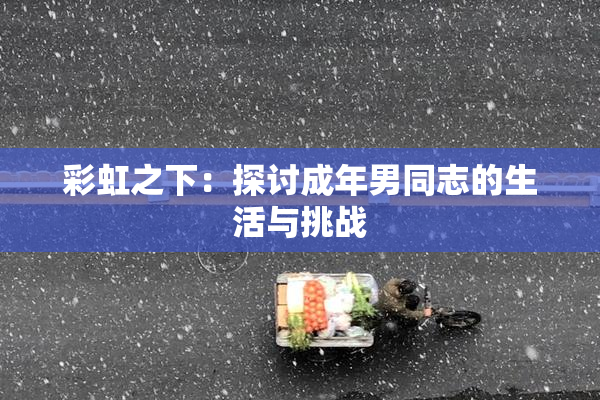 彩虹之下：探讨成年男同志的生活与挑战
