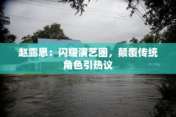赵露思：闪耀演艺圈，颠覆传统角色引热议