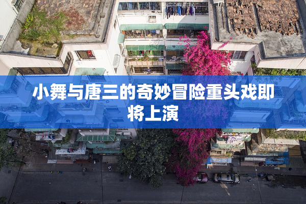 小舞与唐三的奇妙冒险重头戏即将上演