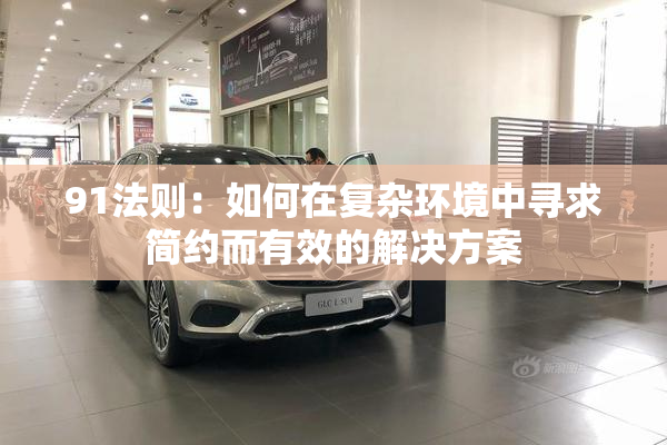 91法则：如何在复杂环境中寻求简约而有效的解决方案