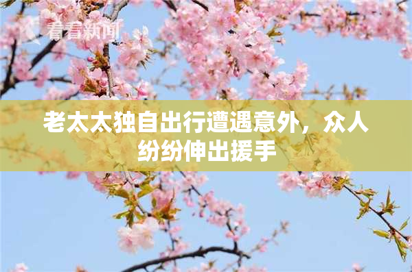 老太太独自出行遭遇意外，众人纷纷伸出援手