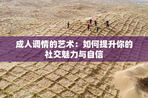 成人调情的艺术：如何提升你的社交魅力与自信