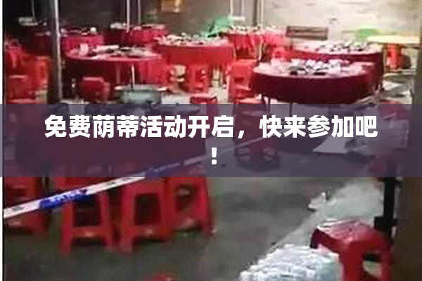 免费荫蒂活动开启，快来参加吧！