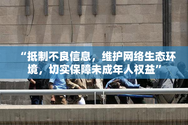 “抵制不良信息，维护网络生态环境，切实保障未成年人权益”