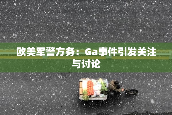 欧美军警方务：Ga事件引发关注与讨论
