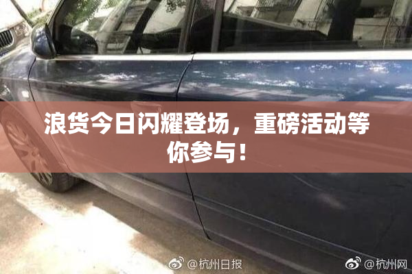 浪货今日闪耀登场，重磅活动等你参与！