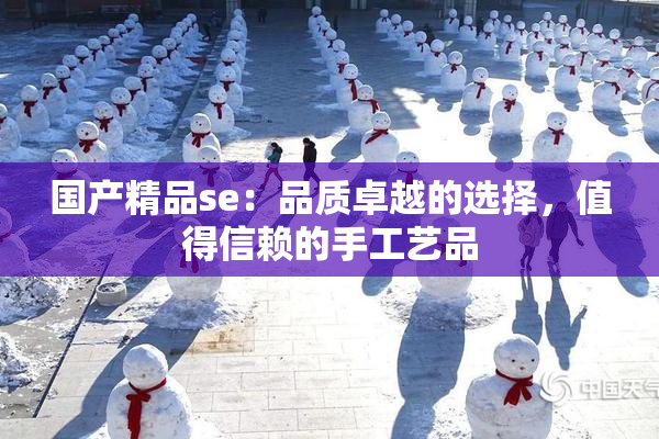 国产精品se：品质卓越的选择，值得信赖的手工艺品