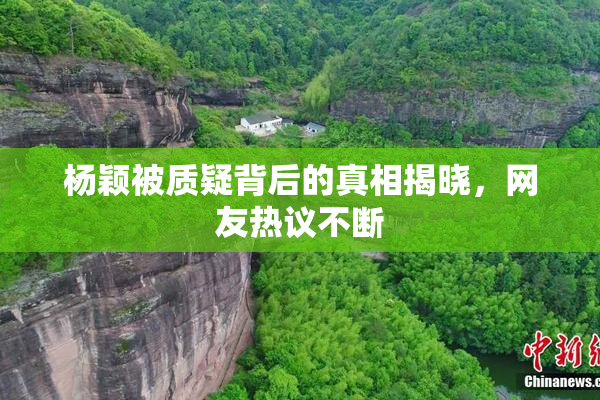杨颖被质疑背后的真相揭晓，网友热议不断