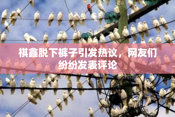 祺鑫脱下裤子引发热议，网友们纷纷发表评论