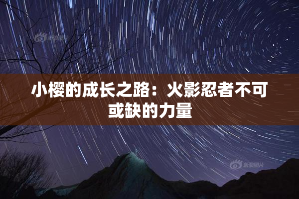 小樱的成长之路：火影忍者不可或缺的力量