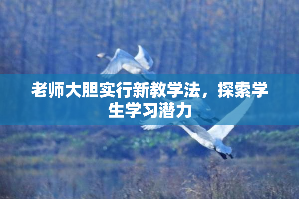 老师大胆实行新教学法，探索学生学习潜力