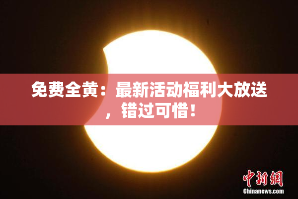 免费全黄：最新活动福利大放送，错过可惜！
