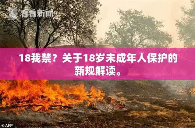 18我禁？关于18岁未成年人保护的新规解读。