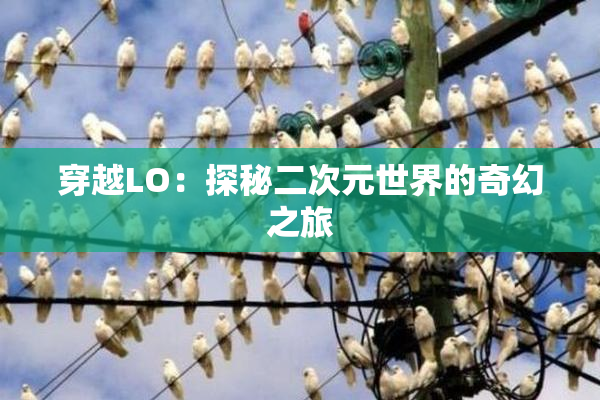 穿越LO：探秘二次元世界的奇幻之旅