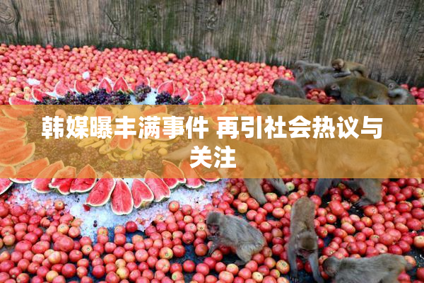 韩媒曝丰满事件 再引社会热议与关注