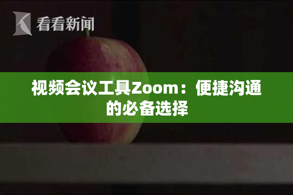 视频会议工具Zoom：便捷沟通的必备选择
