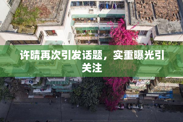 许晴再次引发话题，实重曝光引关注