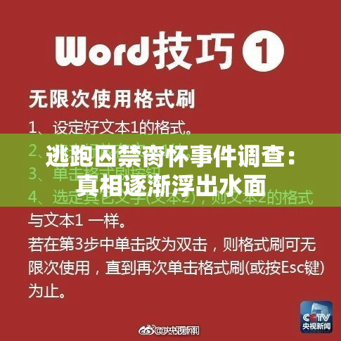 逃跑囚禁脔怀事件调查：真相逐渐浮出水面