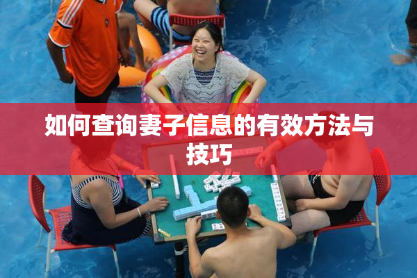 如何查询妻子信息的有效方法与技巧