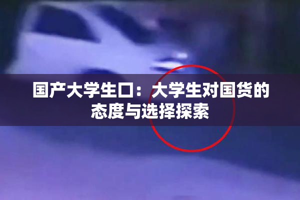 国产大学生囗：大学生对国货的态度与选择探索