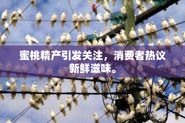蜜桃精产引发关注，消费者热议新鲜滋味。
