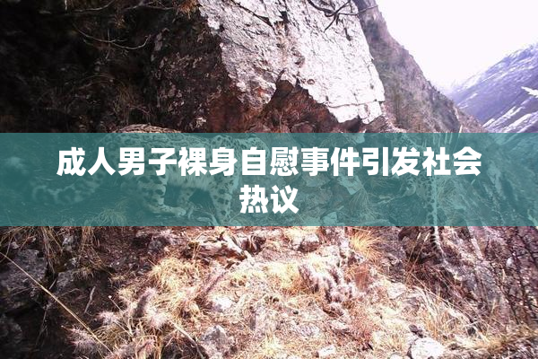成人男子裸身自慰事件引发社会热议