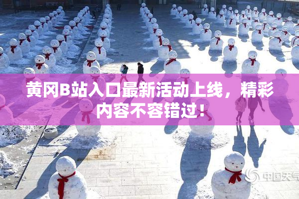 黄冈B站入口最新活动上线，精彩内容不容错过！