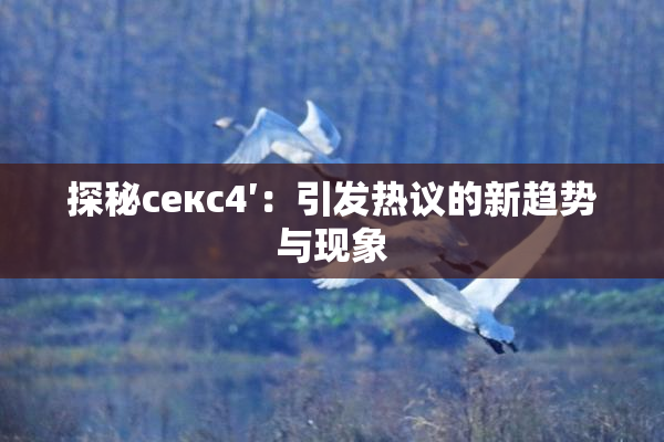 探秘секс4′：引发热议的新趋势与现象