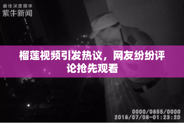 榴莲视频引发热议，网友纷纷评论抢先观看