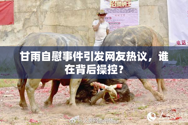甘雨自慰事件引发网友热议，谁在背后操控？