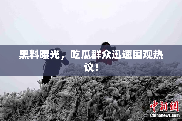 黑料曝光，吃瓜群众迅速围观热议！