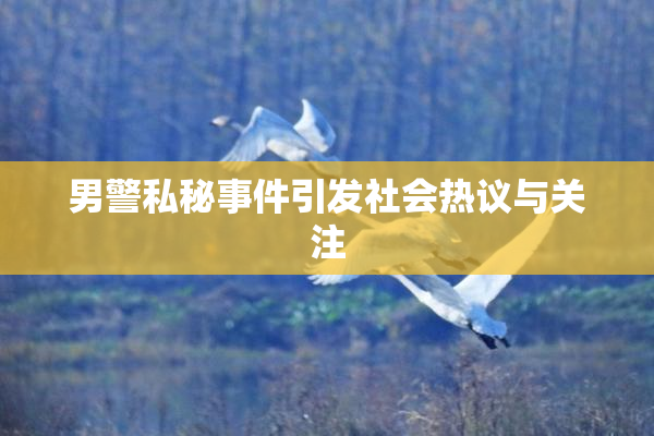 男警私秘事件引发社会热议与关注
