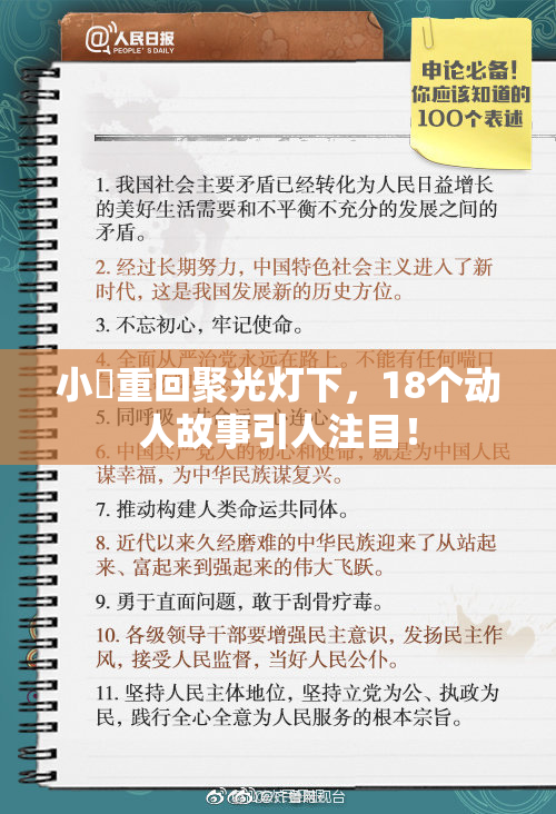 小泬重回聚光灯下，18个动人故事引人注目！